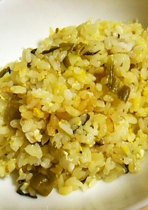 1人ランチに♪味付け簡単高菜チャーハン-レシピのメイン写真