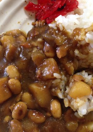 おいしぃ！残った五目豆で和風カレー☆-レシピのメイン写真