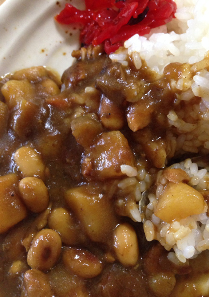おいしぃ！残った五目豆で和風カレー☆-レシピのメイン写真