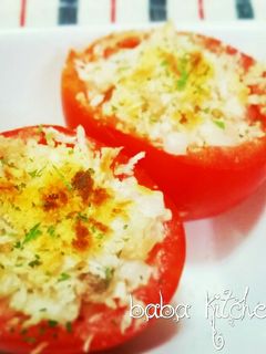 簡単☆丸ごとトマトのチーズ焼き♪-レシピのメイン写真