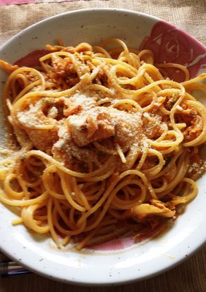 簡単♪キムチとツナのクリームスパゲティ-レシピのメイン写真