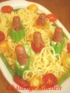 冷やしつけ麺de波乗りソーセー人-レシピのメイン写真