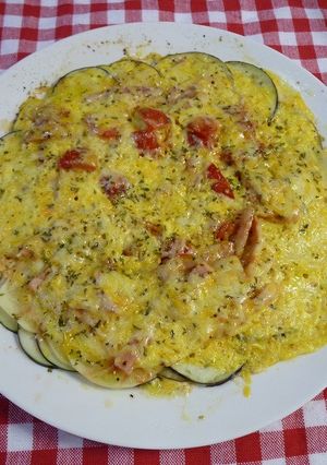 簡単！茄子ポテトのレンジピザ♪-レシピのメイン写真