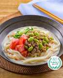 枝豆そぼろの冷やし豆乳坦々うどん