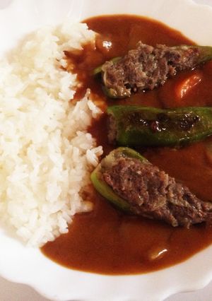 伏見甘長の肉詰めカレー-レシピのメイン写真