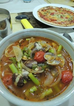 あさりとたっぷり野菜のスープパスタ-レシピのメイン写真