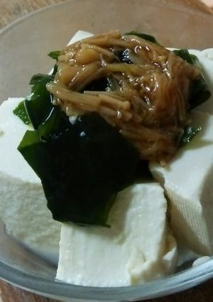 ☆つるんと美味しいなめたけ冷奴-レシピのメイン写真