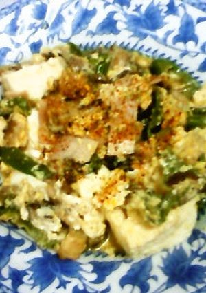 焼肉タレで簡単♪ベーコンピーマン豆腐炒め-レシピのメイン写真
