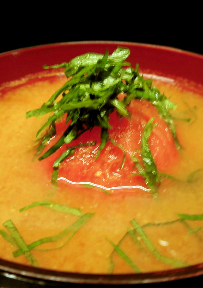 丸ごとトマトの味噌汁♪-レシピのメイン写真