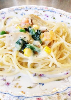 5分で簡単！本格生クリームソースパスタ♪-レシピのメイン写真