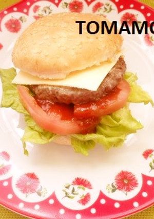 ✿とまモンのアメリカ風バーガー✿かけトマ-レシピのメイン写真