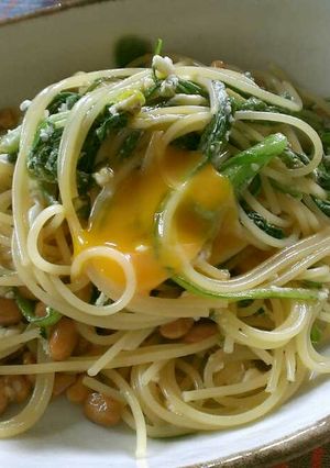 卵を加えてマンネリ解消！納豆パスタ✨-レシピのメイン写真