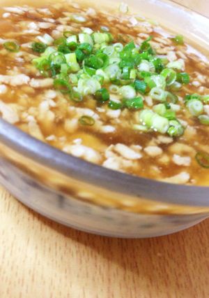 夏風邪撃退！ニラ入り茶碗蒸しのそぼろあん-レシピのメイン写真
