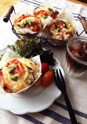 ホットケーキミックスでお野菜ケークサレ-レシピのメイン写真