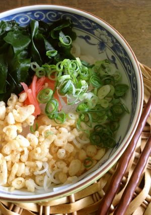 わかめと天かすの冷やしぶっかけ…うどん-レシピのメイン写真
