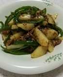 ピーマンのさんま蒲焼き缶炒め