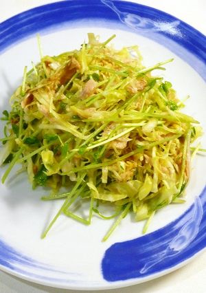 簡単副菜♪たっぷり豆苗ツナキャベツ-レシピのメイン写真