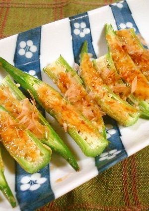 あっ！という間のオクラのマヨ醤油焼き-レシピのメイン写真