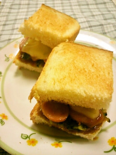 ゴーヤの和風ピザ焼きサンドⅠ-レシピのメイン写真