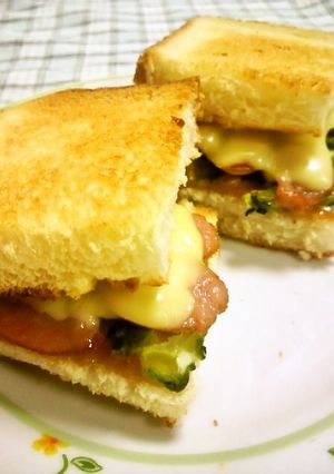 ゴーヤの和風ピザ焼きサンドⅡ-レシピのメイン写真