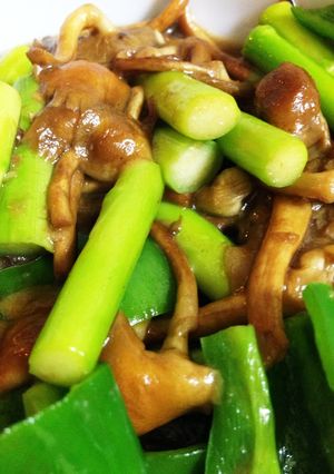 なめことアスパラのぶっかけおかず！-レシピのメイン写真