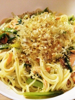鮭とほうれん草の和風パスタ-レシピのメイン写真