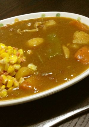 コーンと鮭のガーリックバターTPカレー-レシピのメイン写真