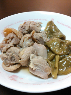 ひね鳥とシシトウの煮物-レシピのメイン写真