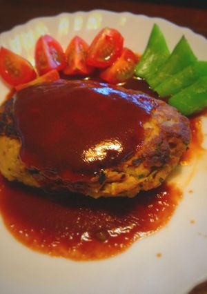 濃厚デミソースでもヘルシー豆腐ハンバーグ-レシピのメイン写真