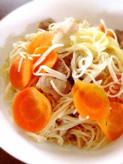 残り野菜で塩そうめんチャンプルー!-レシピのメイン写真