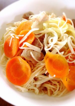 残り野菜で塩そうめんチャンプルー！-レシピのメイン写真