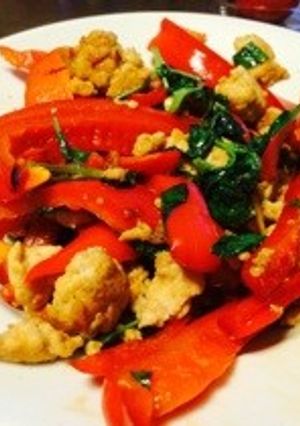 ガッパオ味の炒め物-レシピのメイン写真