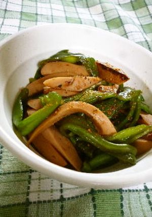 ピーマンと魚肉ソーセージの甘辛丼-レシピのメイン写真