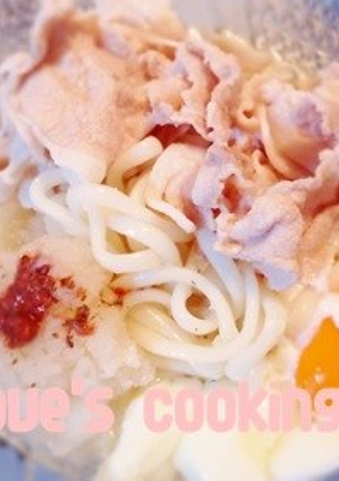 簡単10分紅梅の冷しゃぶ冷やし讃岐うどん-レシピのメイン写真