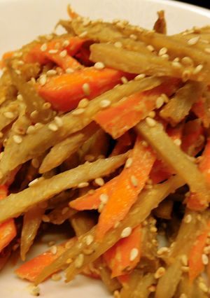 ごぼうとにんじんの塩麹味噌きんぴら♪-レシピのメイン写真