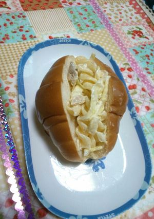 マカロニサラダロールサンドパン-レシピのメイン写真