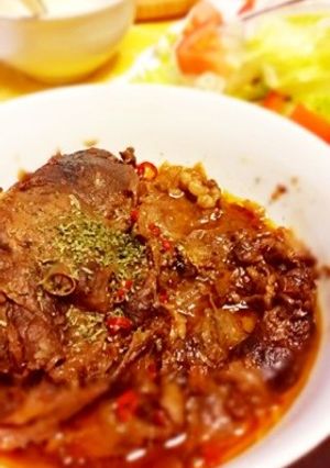 メキシコ風 牛すじ肉の煮込み-レシピのメイン写真