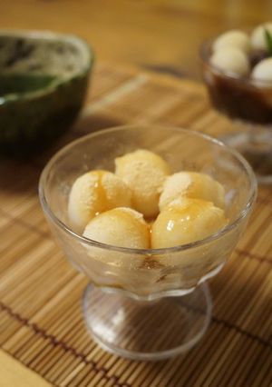 おやつに☆白玉だんごの黒蜜きな粉かけ-レシピのメイン写真