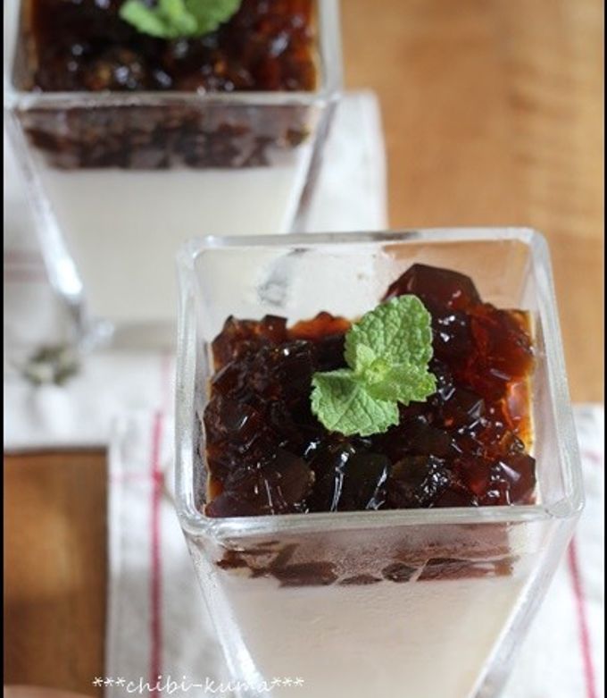 簡単！パンナコッタ♪コーヒーゼリー添え by チビくま母ちゃん