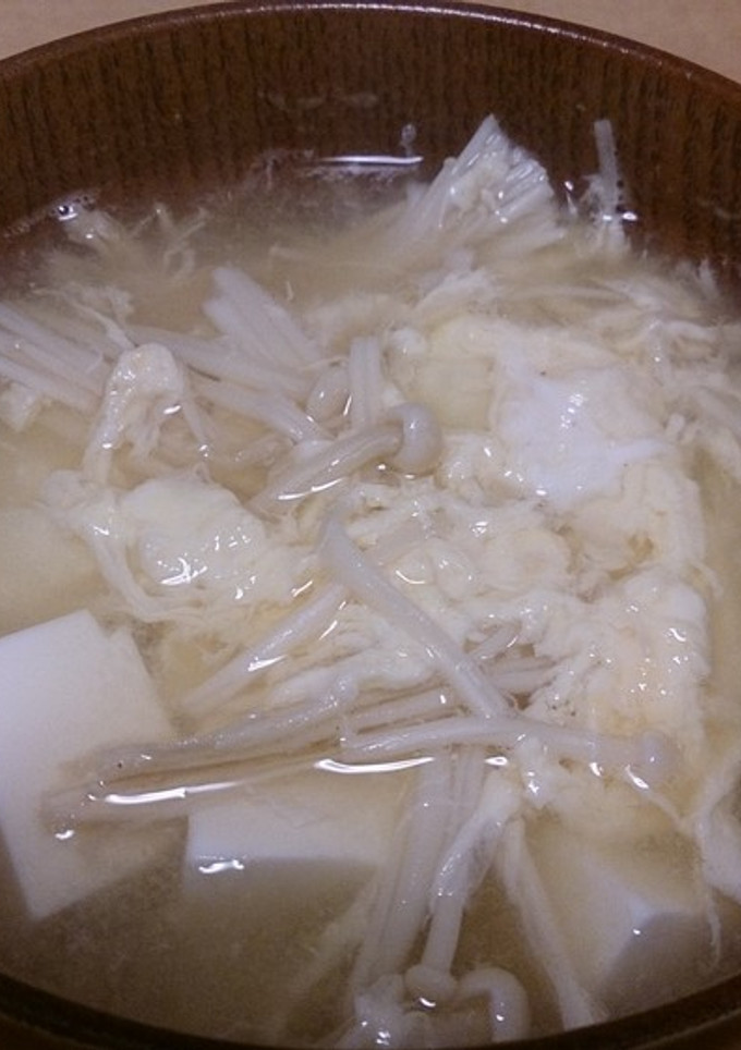 えのきと豆腐と卵のお味噌汁-レシピのメイン写真