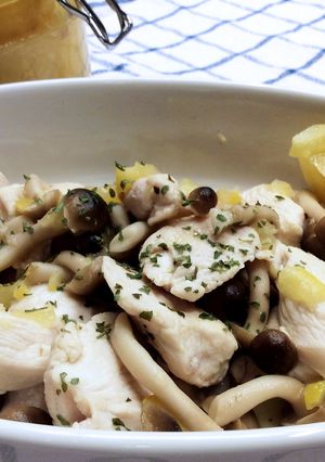 【塩レモン】鶏胸とキノコの塩レモン焼き-レシピのメイン写真