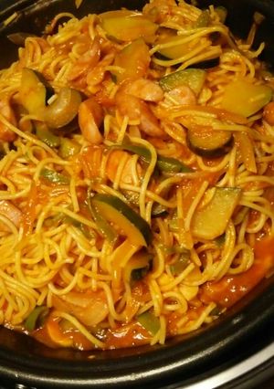 夏野菜＊ナポリタン！ホットプレートde♪-レシピのメイン写真
