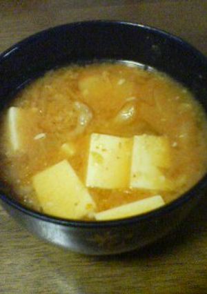 豚キムチ味噌汁-レシピのメイン写真