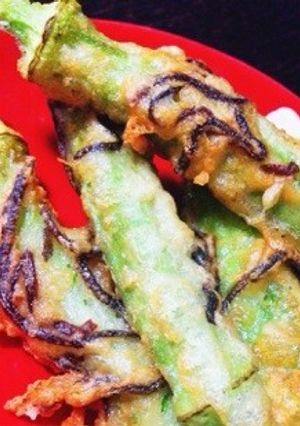 オクラの塩昆布天-レシピのメイン写真