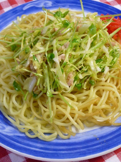 醤油焼きそば!豆苗ツナキャベツ添え-レシピのメイン写真