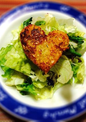 ハート型♡エビパンdeサラダ-レシピのメイン写真