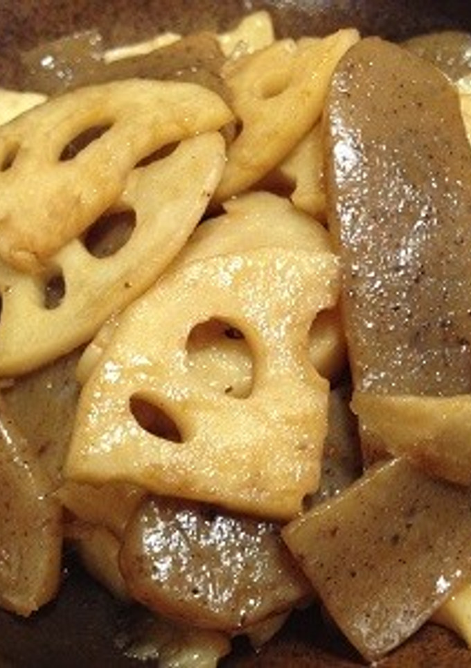 れんこんとこんにゃくの炒め物-レシピのメイン写真
