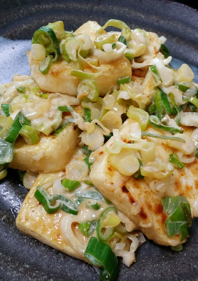 ネギ消費！豆腐のネギマヨソースがけ-レシピのメイン写真