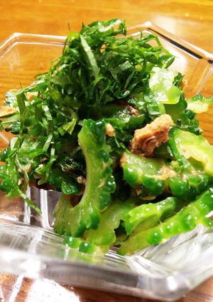 秋刀魚とゴーヤーの蒲焼和え-レシピのメイン写真