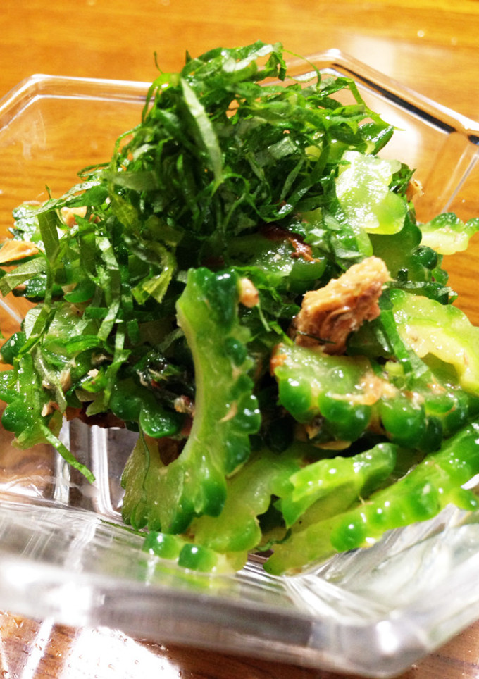 秋刀魚とゴーヤーの蒲焼和え-レシピのメイン写真